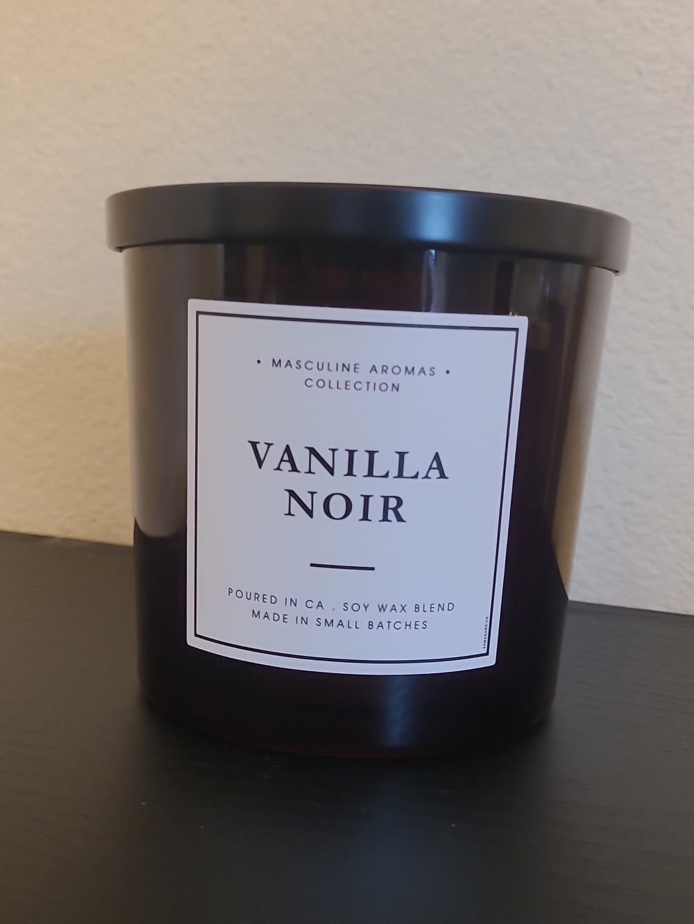 Vanilla Noir Scented Candle - Black